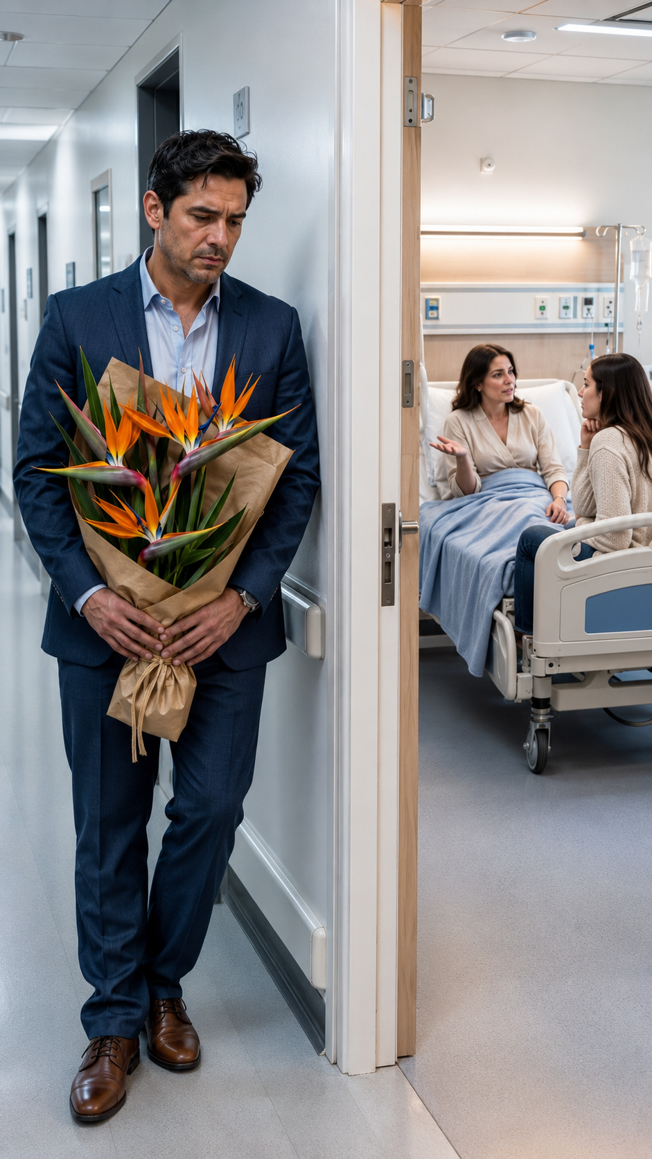 He went to the hospital with flowers for his wife… and heard the confession that destroyed his 8-year marriage.