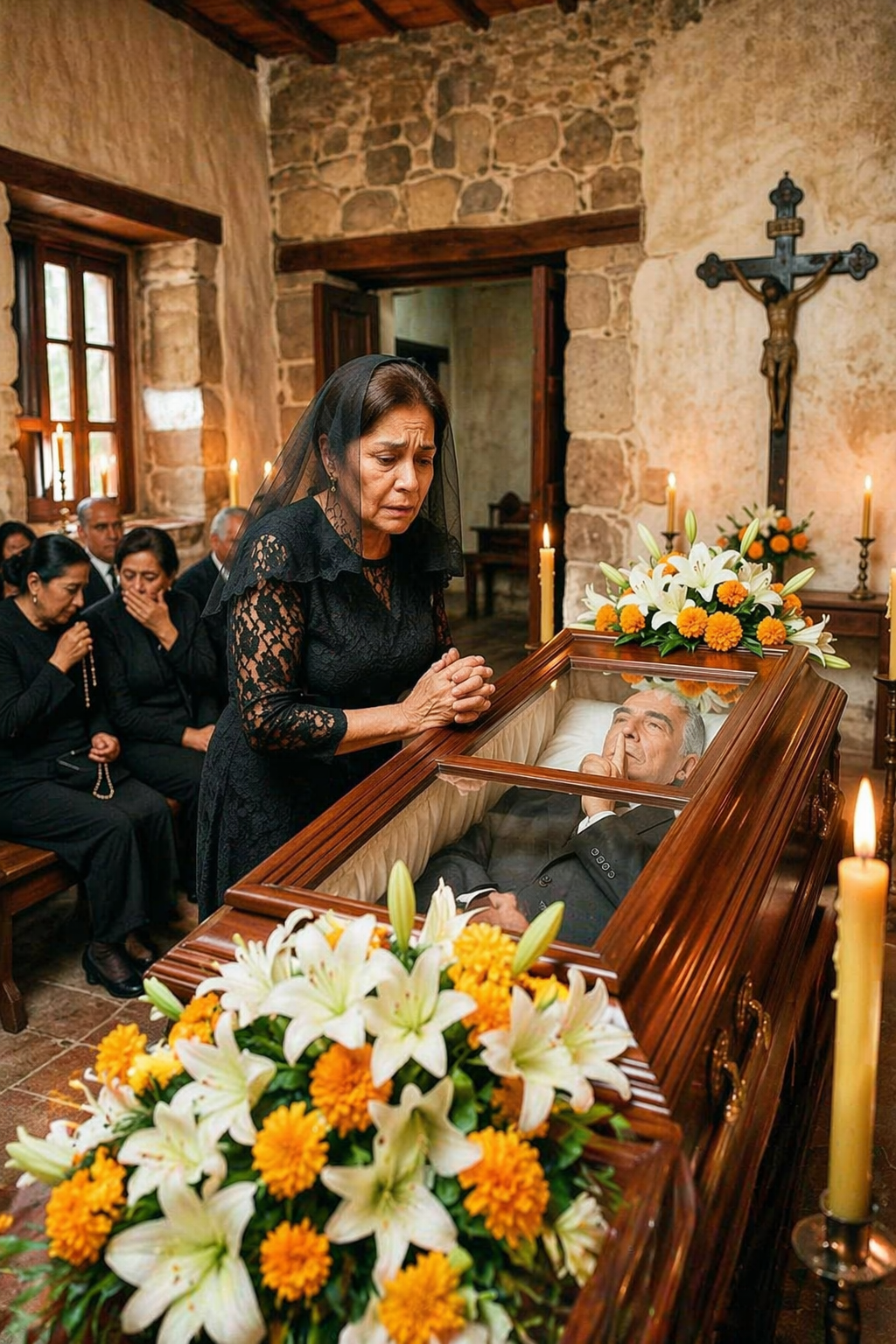 My husband opened his eyes at his own funeral and revealed to me the cruelest betrayal of our children.