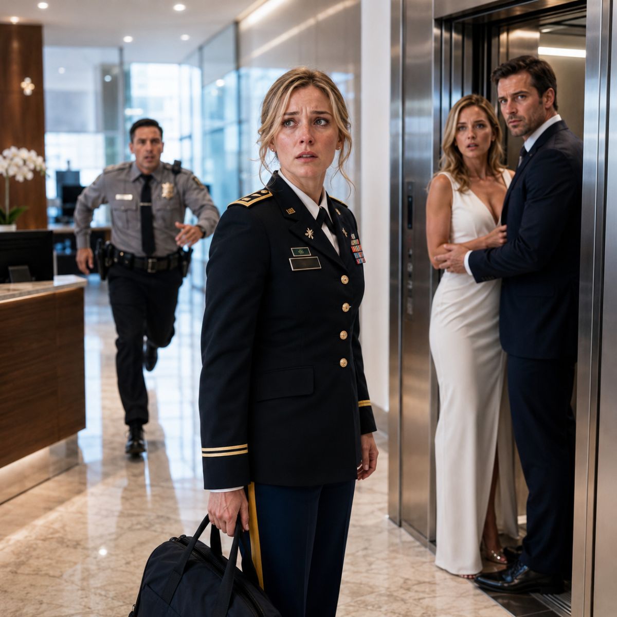 I drove three hours to surprise my husband, but the guard told me, “Your wife is upstairs.” Then I saw another woman wearing my military medal…