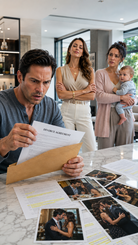 The Day He Spent Everything on His Mistress, His Wife Vanished with the Baby… and the Yellow Envelope Revealed the Truth That Brought Him to His Knees