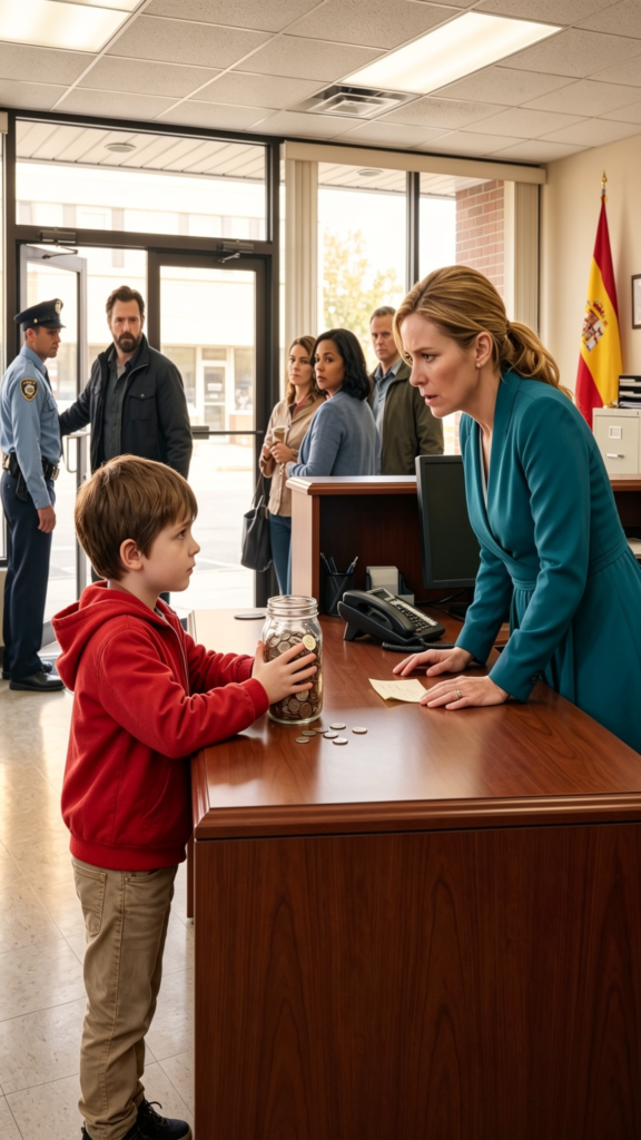 THE BOY CAME TO THE BANK WITH A JAR OF COINS AND SAID: 'MY MOM WON'T WAKE UP AND THEY'RE COMING FOR ME'