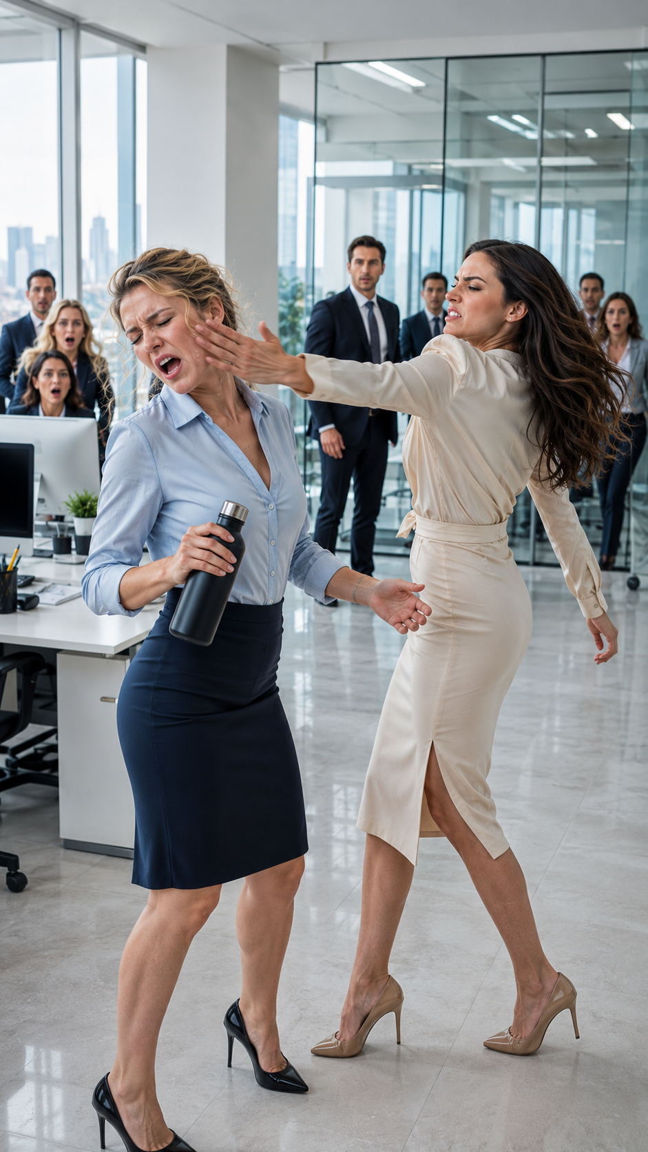 The Secretary Hit Her for Using 'Her Husband's' Thermos, Unaware She Was Humiliating the True Owner of the Company