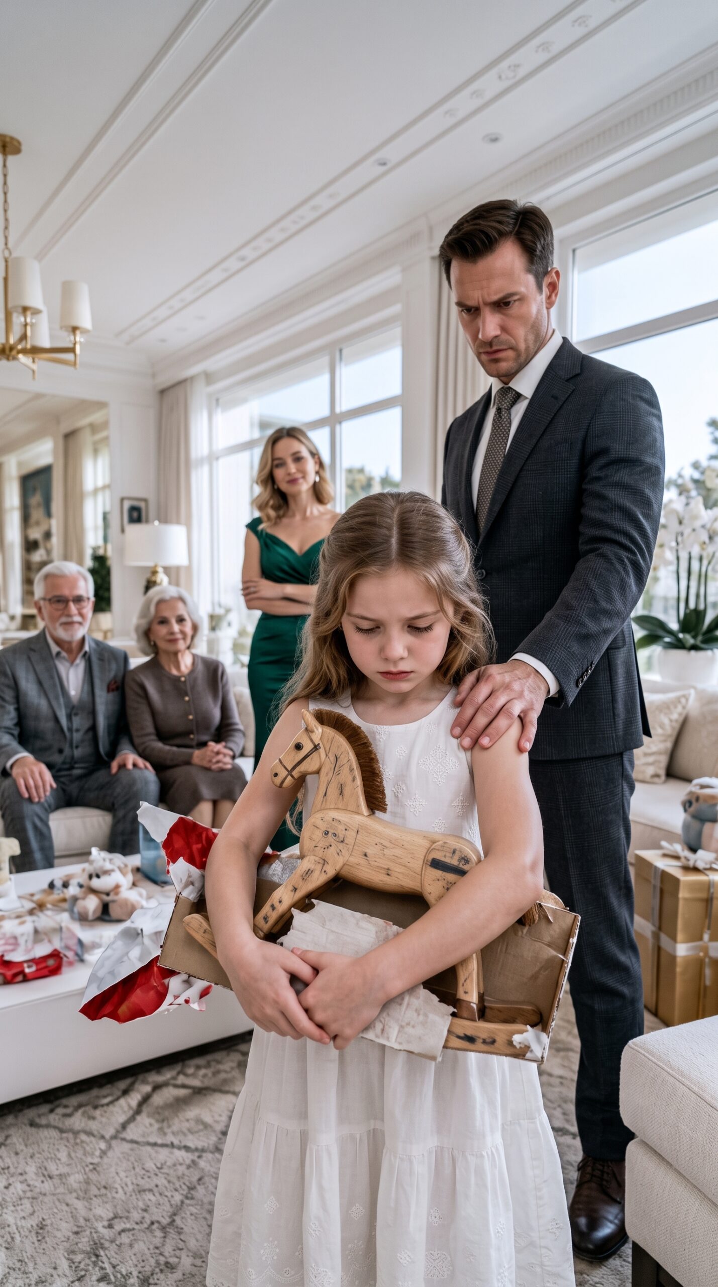 He Gave His Granddaughter a Broken Gift and Said 'She Doesn't Count'... But the Father Made a Decision That Left the Whole Family Speechless