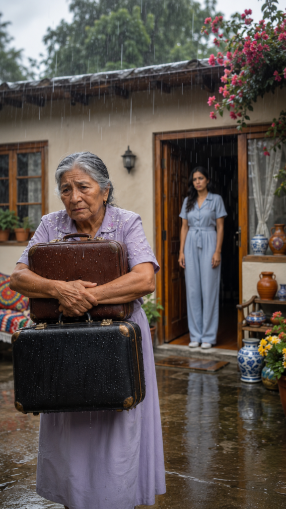 Her Mother-in-Law Humiliated Her with a Dress Three Sizes Too Small… But What Was Hidden in Those Suitcases in the Rain Brought Her to Her Knees