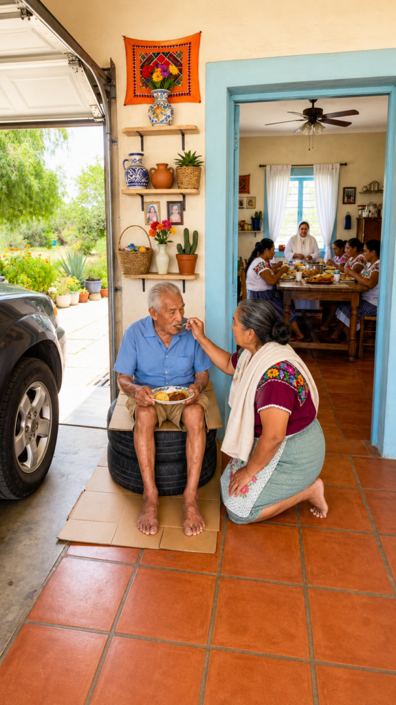 He Was Made to Eat on the Floor to Keep the Table Clean… But What He Hid in His Napkin Made His Own Son Cry