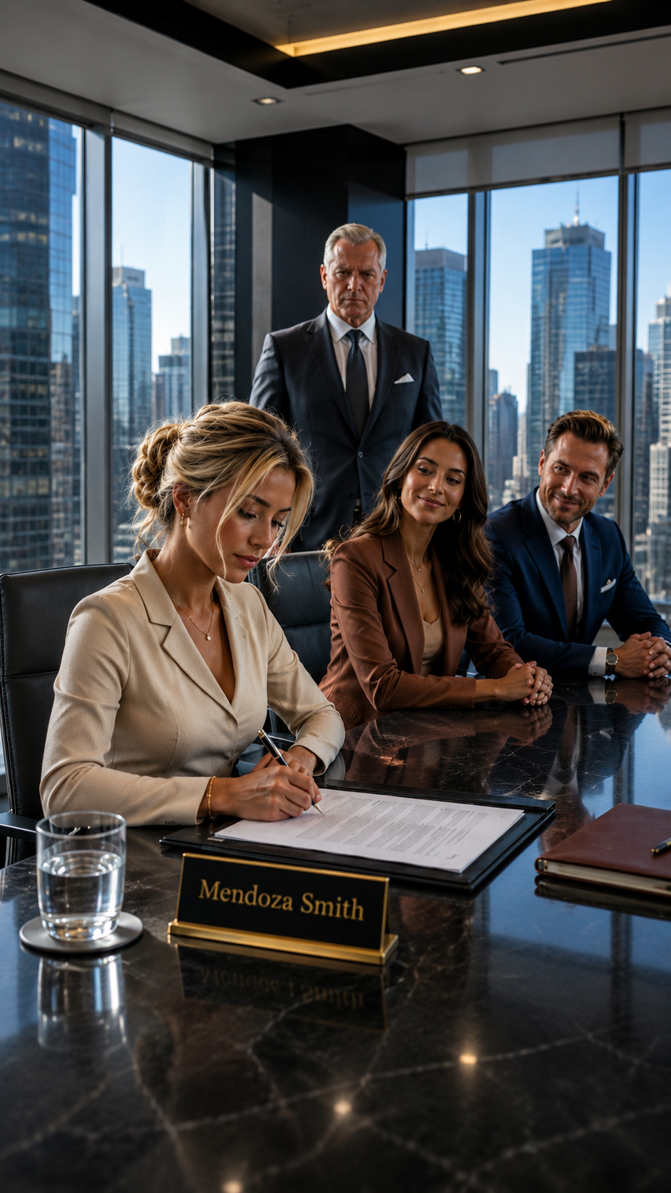The CEO Threw a Card at His Wife and Said, 'Disappear,' but the Elder Notary Heard Everything Before Ruining His Meeting