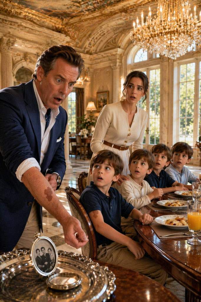 THE MILLIONAIRE RETURNED 3 HOURS EARLY AND FOUND 4 HUNGRY CHILDREN IN HIS DINING ROOM… THEY WERE THE CHILDREN HE'D BURIED 5 YEARS AGO