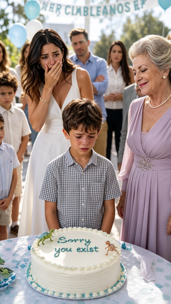 On His 8th Birthday, Grandma Wrote 'Sorry for Existing' on His Cake, But Mom Came with Proof to the Gathering Where She Pretended to Be a Saint