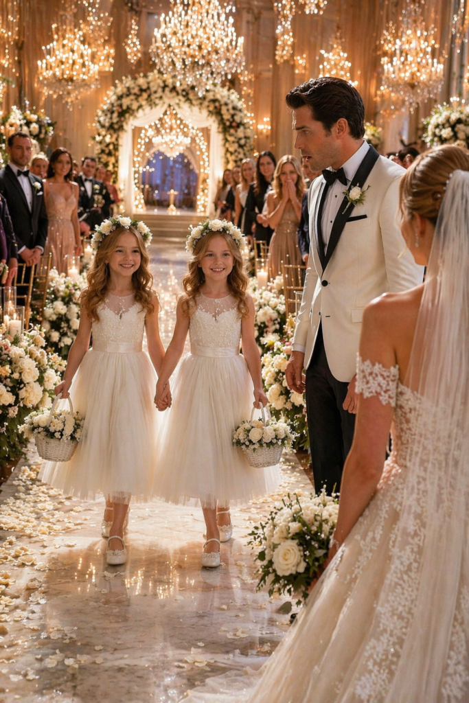 Her Twins Were Chosen to Carry Flowers at a Luxury Wedding… But When She Saw the Groom’s Name, Mom Nearly Fainted