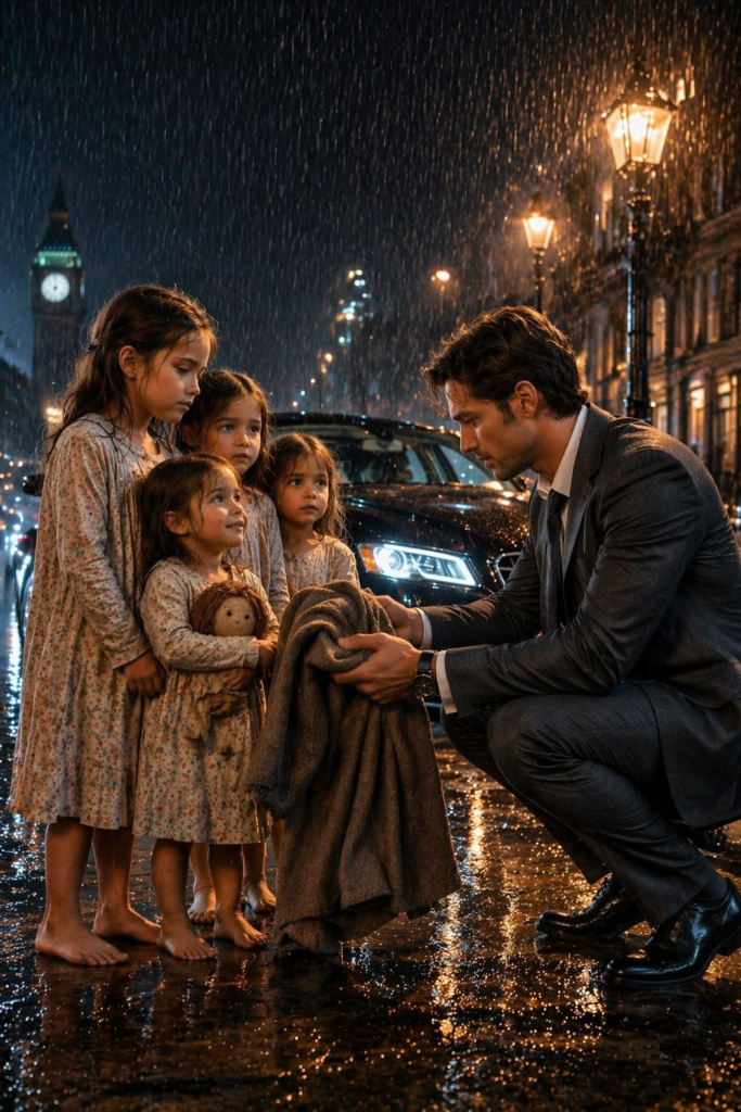 The Millionaire Found 4 Girls Crying in the Rain… Years Later, Their Decision Broke Him to Tears