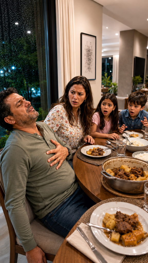 She Switched the Plates in Secret, Suspecting Her Husband… And He Collapsed in Front of Their Children
