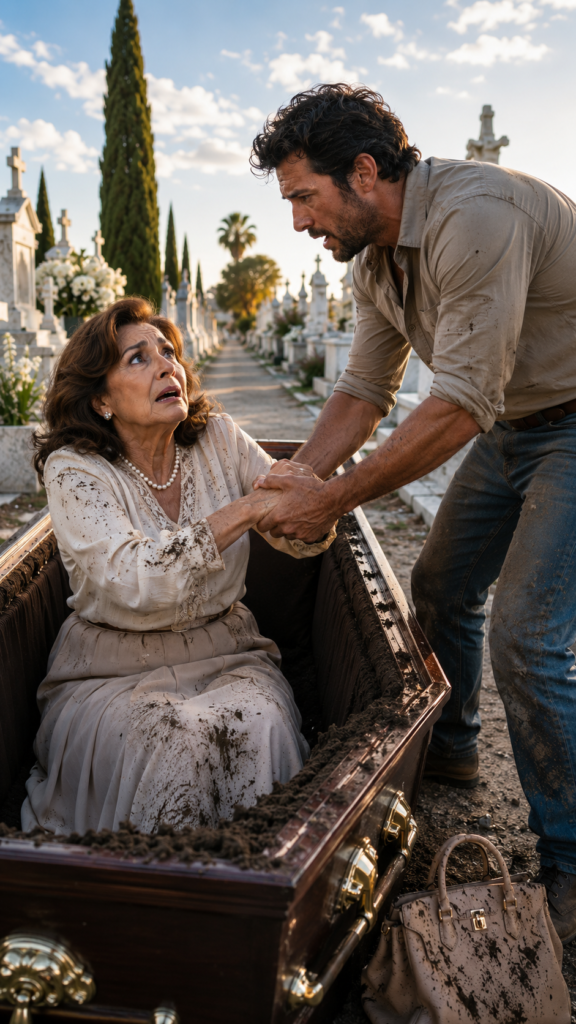 They Left Her Alive in a Grave to Steal Her Fortune... But She Returned to the Board with a Stranger and a Recording That Destroyed Her Two Children