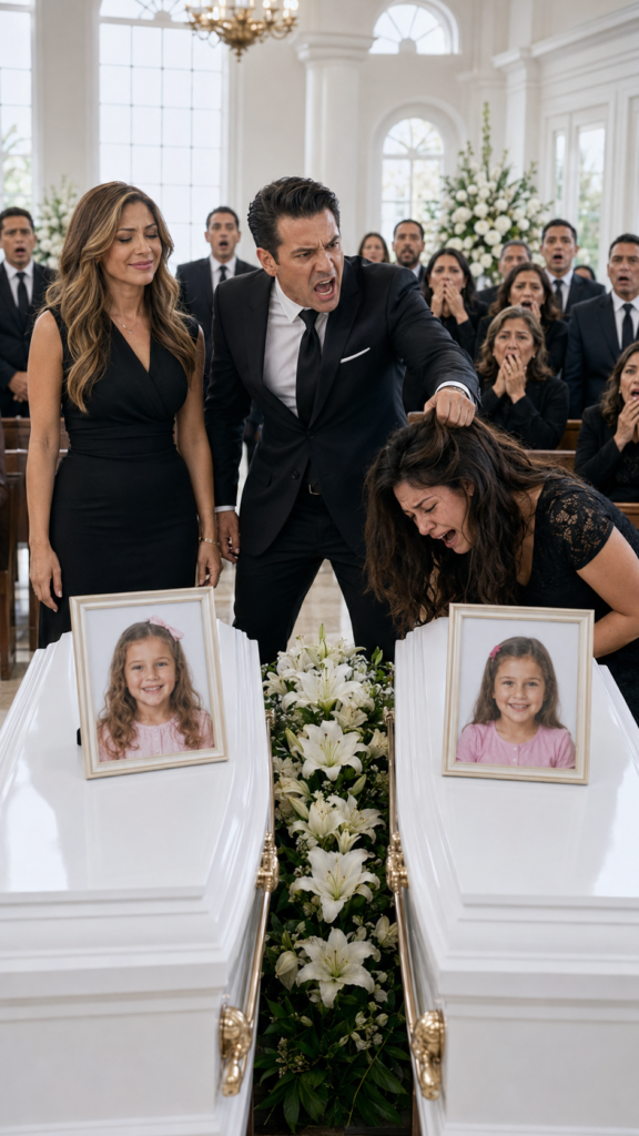 At Her Twins' Funeral, Her Husband Struck Her Before The Caskets… Unbeknownst to Him, The Police Already Had The Video That Would Convict Him