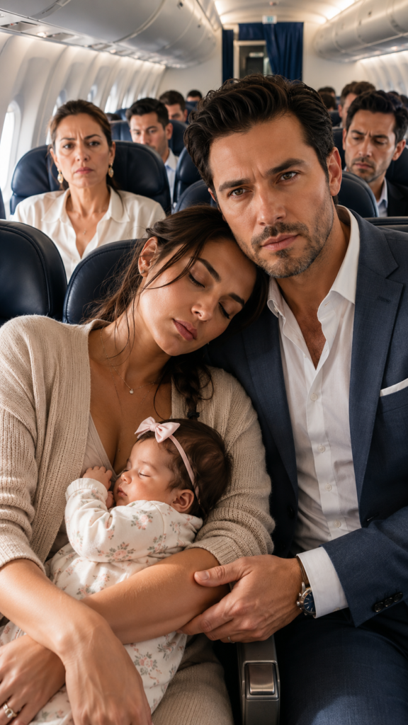 A Stranger Asked to Sleep on His Shoulder on the Plane… When We Landed, I Realized He Was the Most Powerful Man in Mexico and My Ex Was Coming for My Daughter