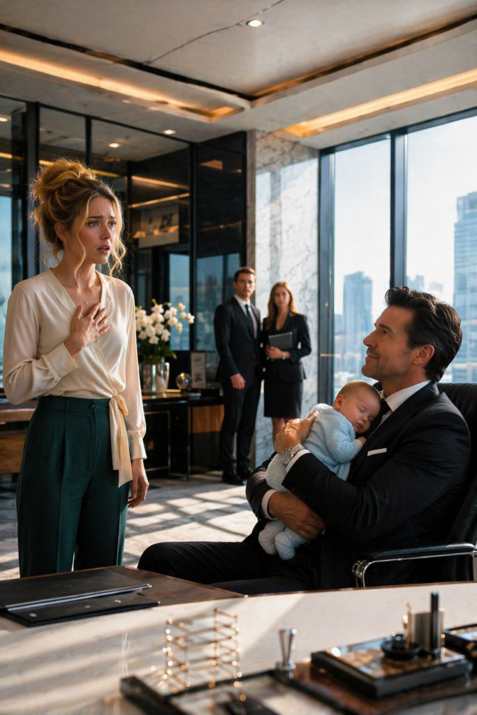 She Took Her Daughter to Work Out of Desperation and Found Her Asleep in the Arms of the Millionaire Who Was Going to Fire Her