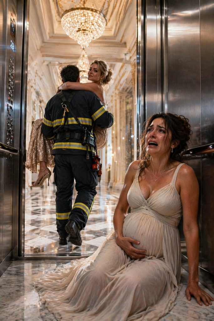 Trapped in an Elevator, a Pregnant Woman Watches as Her Firefighter Husband Rescues His Ex