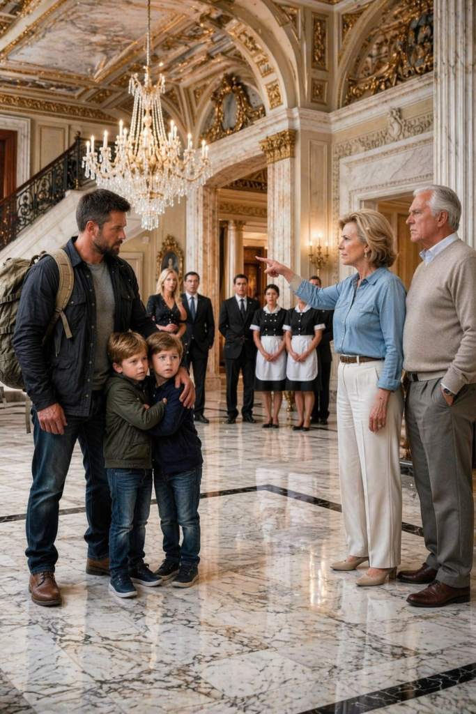 Kicked Out in the Rain, an Ex-Military Father and His Twins Discover a Fortune That Changes Everything