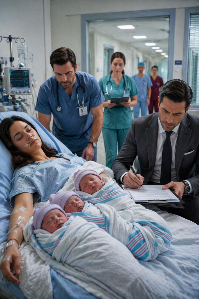 SHE DIED GIVING BIRTH TO 3 BABIES, AND HER HUSBAND SIGNED THE DIVORCE OUTSIDE INTENSIVE CARE: "HOW LONG UNTIL I'M FREE OF HER?"