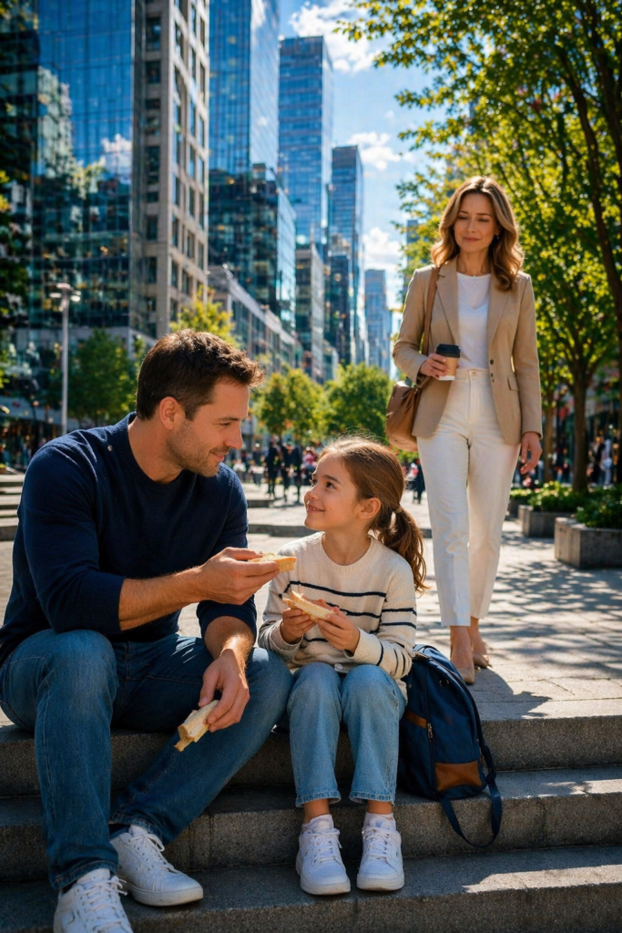A Single Dad Shared His Last Sandwich with a Crying Girl, Unbeknownst to Him, Her Millionaire Mom Was Listening Behind