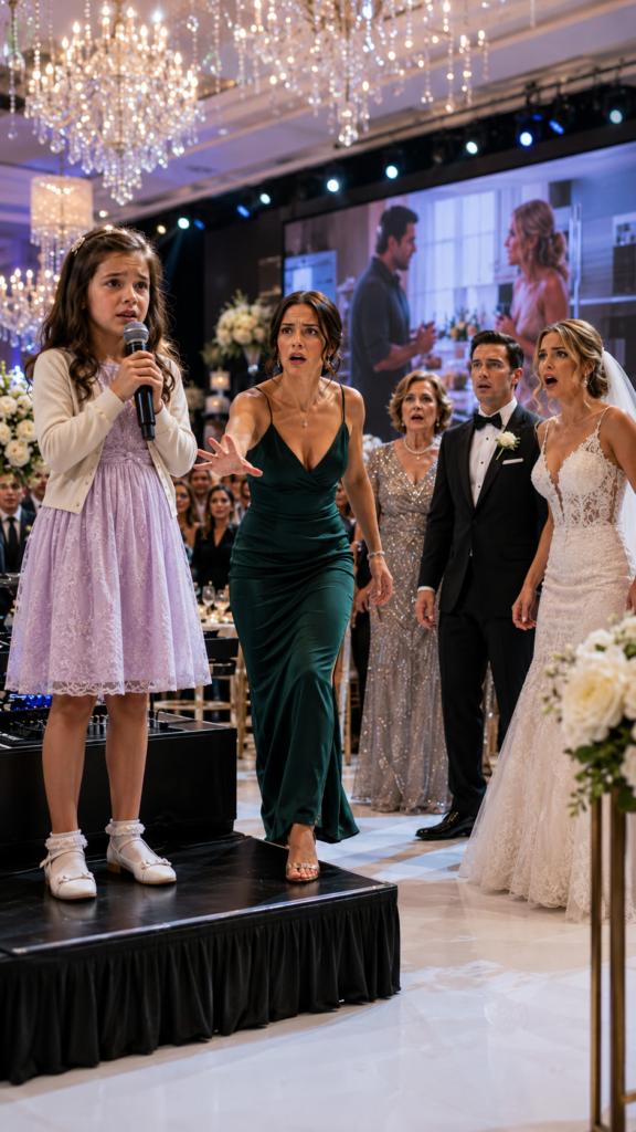 She Was Humiliated at the Wedding for Arriving Alone with Her Daughter… But the Girl Took the Mic and Played the Video No One Should Have Seen