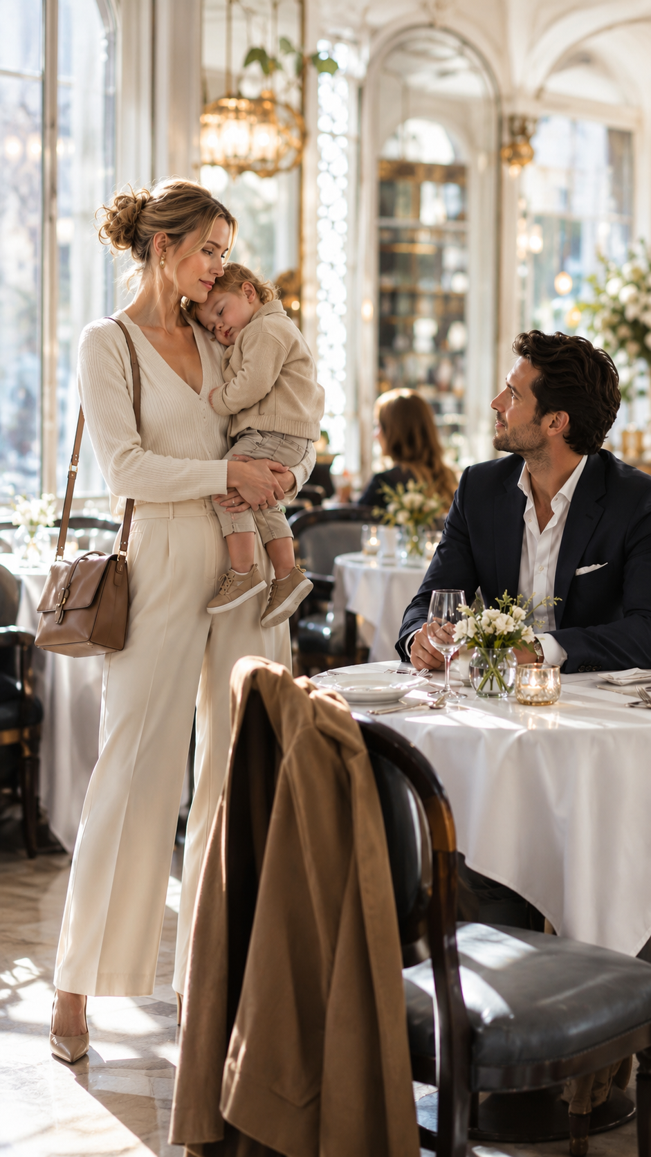 A Blind Date with a Sleeping Child in Her Arms: The Millionaire Who Always Ran Away Learned to Come Home