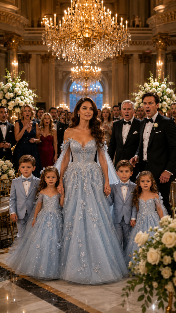 The Tycoon Paid $120 Million to Make Her Disappear... But Five Years Later, She Showed Up at the Wedding with Four Children Who Looked Just Like the Groom