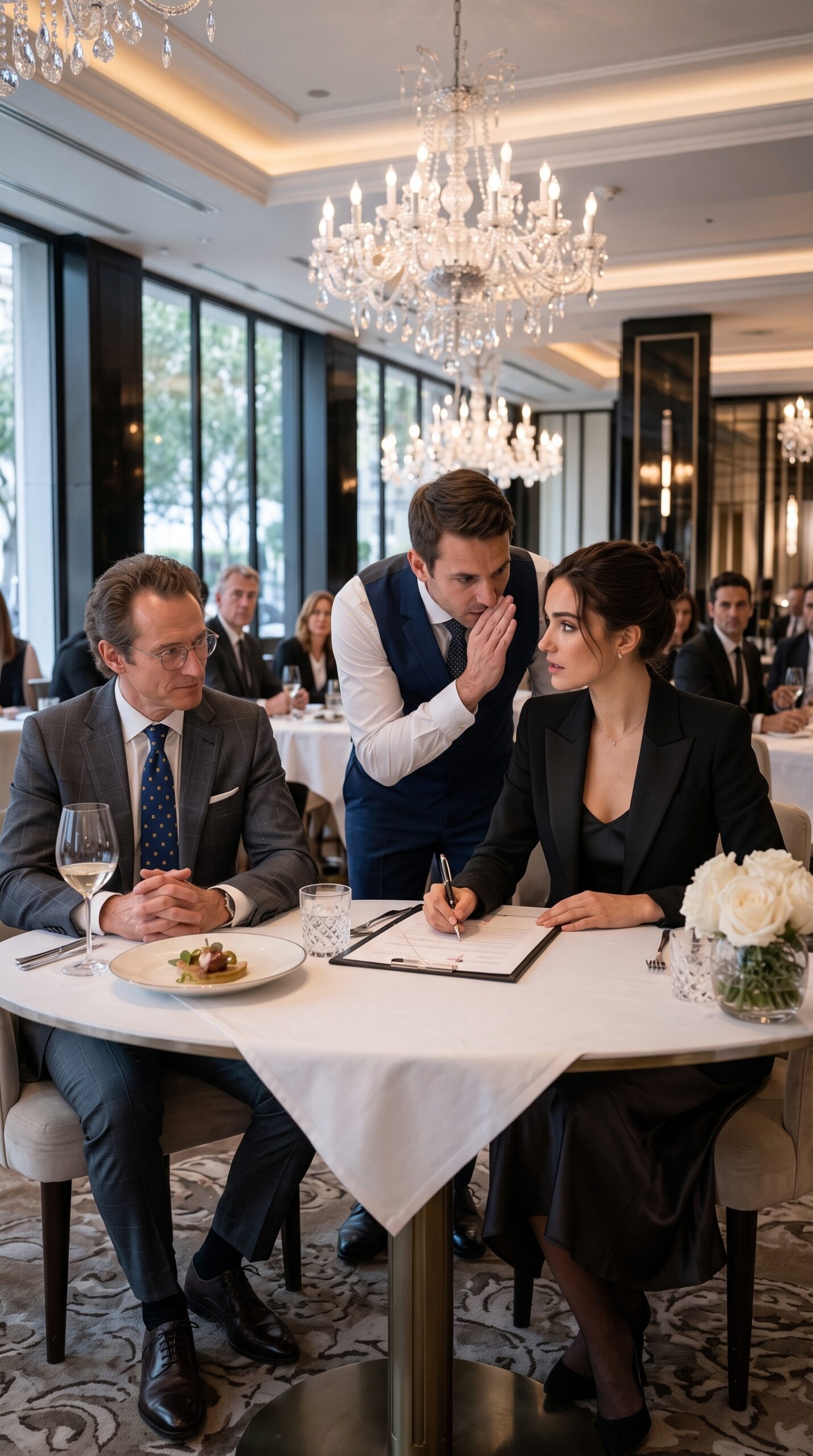 THE WAITER OVERHEARD A FRENCH PHRASE AND UNCOVERED THE BETRAYAL THAT THREATENED HIS DAUGHTER