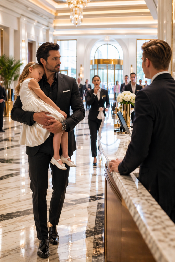 Denied a Room with His Sleeping Daughter... Until the Lobby Discovered He Was the Hotel Owner