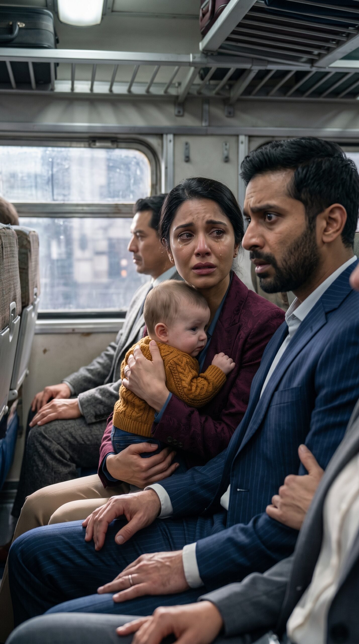 The Stranger in Seat 12B whispered: 'That child has my eyes.'