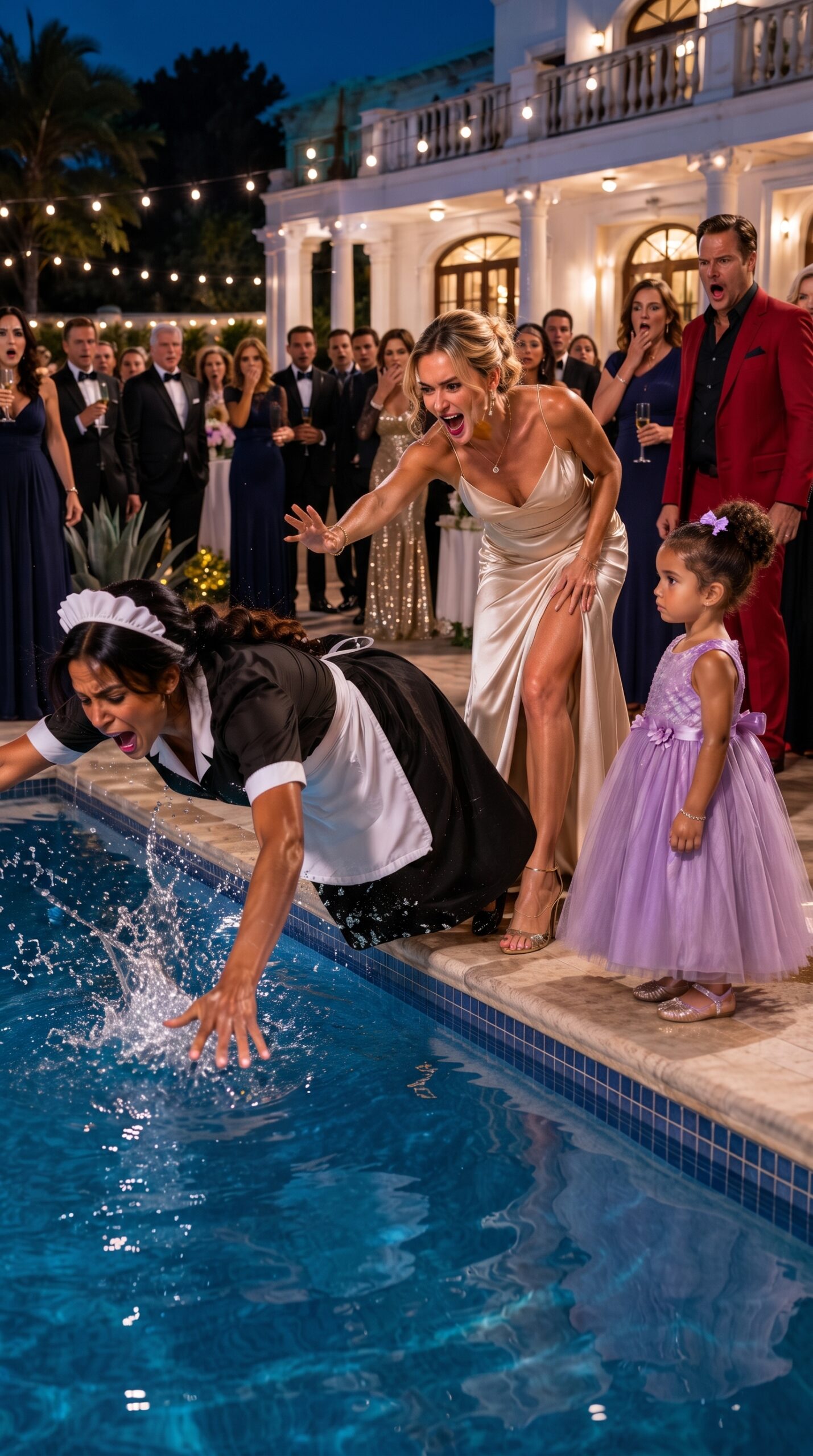 The Millionaire's Fiancée Shoved the Maid into the Pool, but the 3-Year-Old Girl Spoke 5 Words That Revealed a $24 Million Inheritance