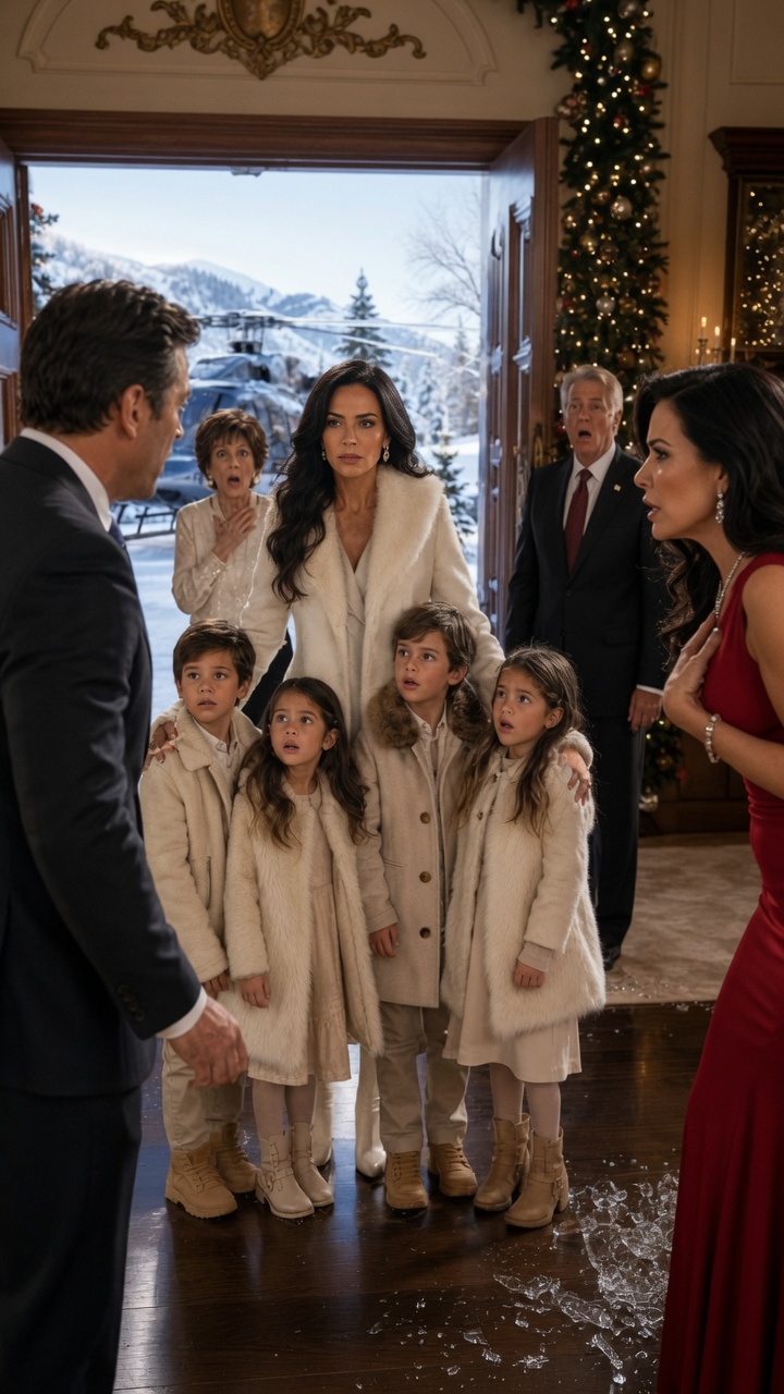 She Invited Her Ex to Christmas Dinner to Humiliate Her, But He Was Shocked When She Arrived by Helicopter with the Four Children He Denied