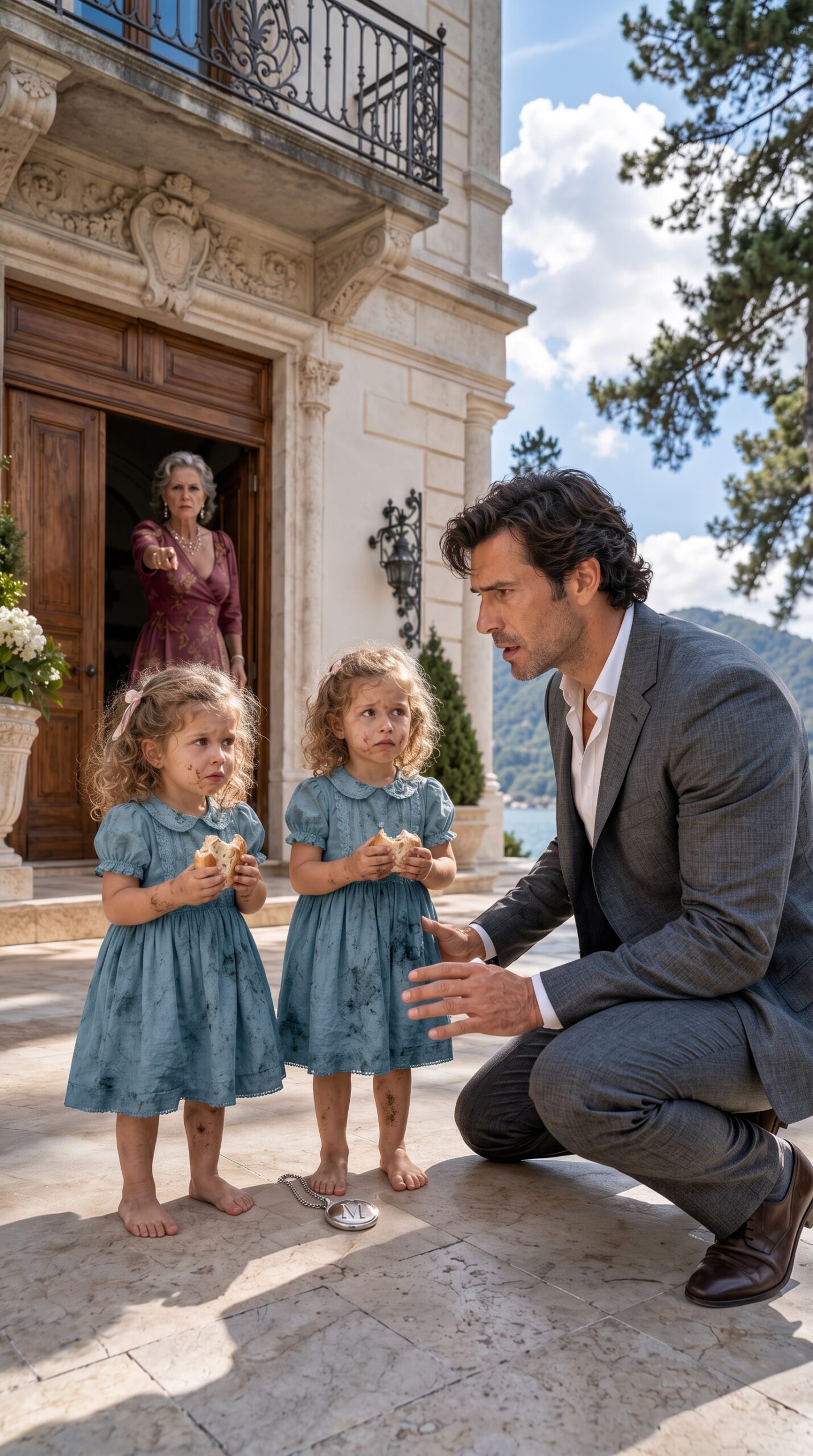 The Millionaire Returned to the Lake House to Sell It... and Found 2 Little Girls with a Bread Roll Concealing His Family's Cruelest Secret