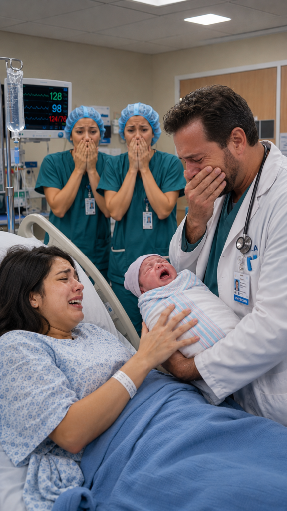 The Day She Gave Birth Alone, Her Ex Came for the Baby… But the Doctor Saw His Face and Broke Down in Tears