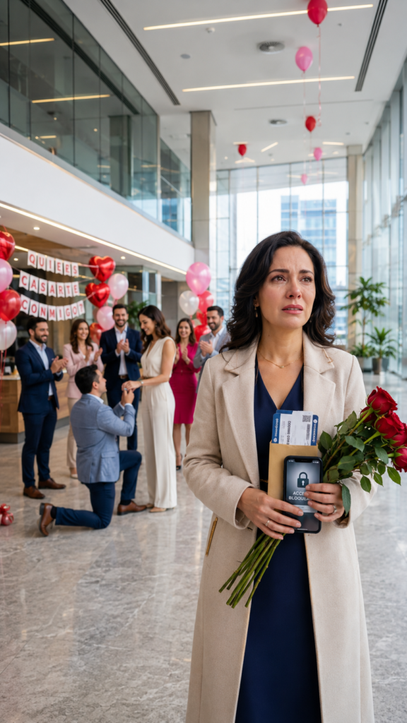 She Brought Roses to Save Her Marriage... and Found Her Husband Proposing to Another Woman in Front of the Whole Company