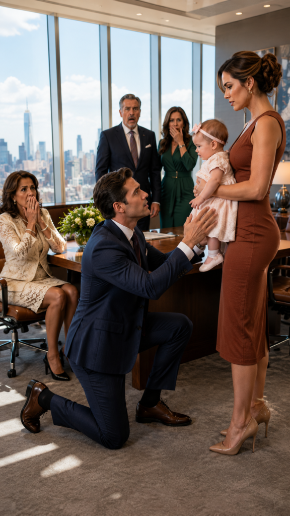 She Arrived to Sign the Divorce with a Baby in Her Arms… and the Patriarch Unveiled the Betrayal Her Husband Never Expected