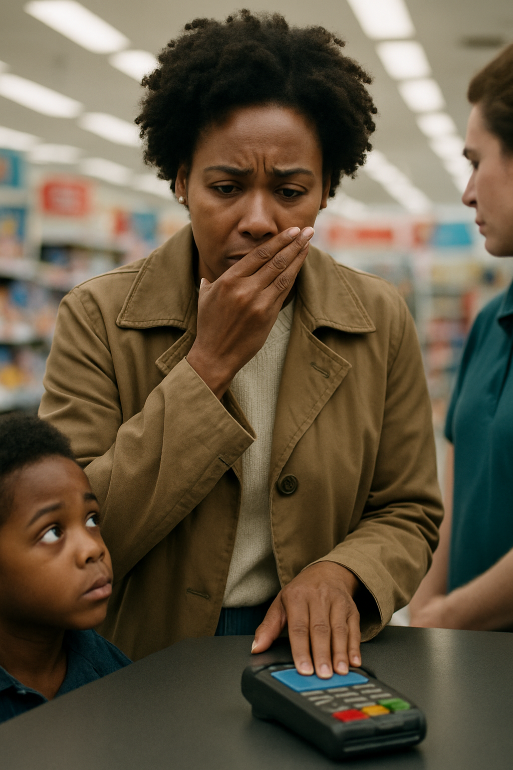 She Was Buying School Supplies When Every Card She Owned Declined — He Had Emptied All Their Accounts Two Days Earlier And He Was Still Answering Her Calls